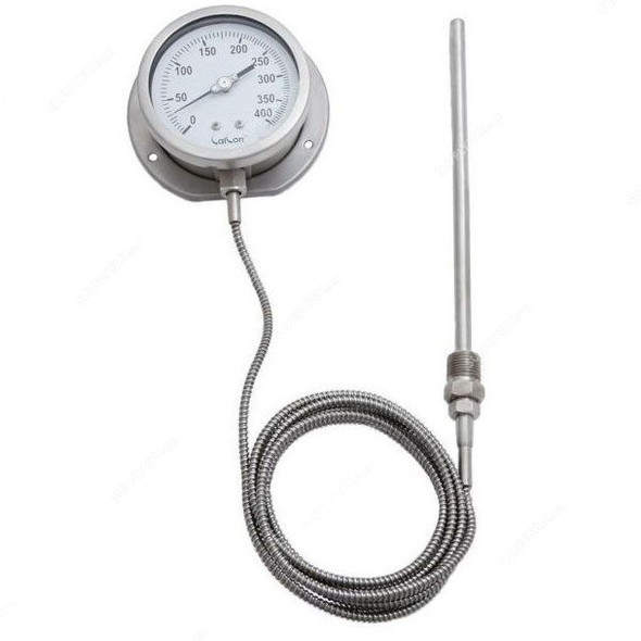 Calcon Gas Filled Capillary Type Thermometer, TG18C, 100MMx3 Mtrs, 0-400 Deg. C