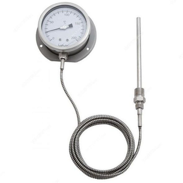 Calcon Gas Filled Capillary Type Thermometer, TG18C, 100MMx3 Mtrs, 0-200 Deg. C