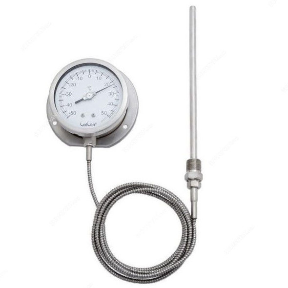 Calcon Gas Filled Capillary Type Thermometer, TG18C, 100MMx3 Mtrs, -50-50 Deg. C