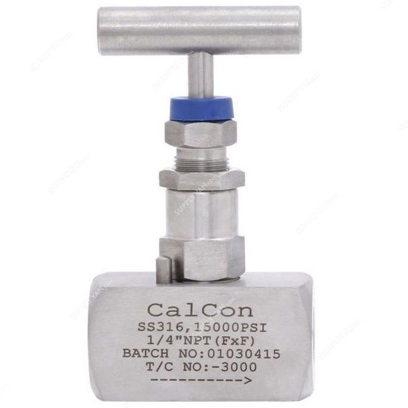 Calcon Needle Valve, 15000 Psi, 1/4 Inch, FxFNPT