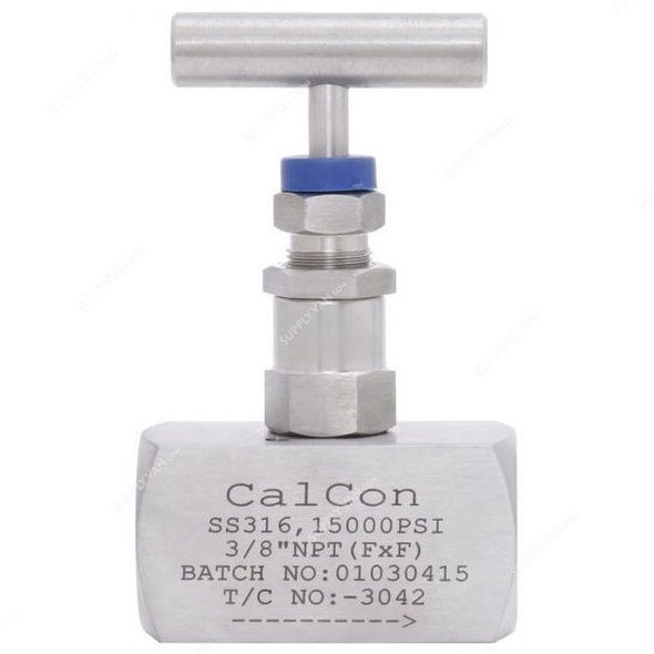 Calcon Needle Valve, 15000 Psi, 3/8 Inch, FxFNPT