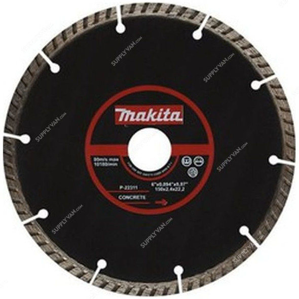 Makita Segmented Diamond Blade, P-22311, Dry, 150MM, Black