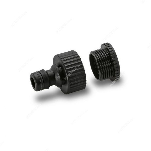 Karcher Tap Connector, 2-645-006-0, w/ Reducer, Black