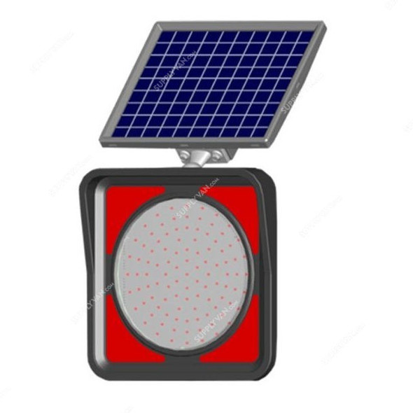 LED Solar Flashing Street Light, 11852FLK, 400x400MM, Red