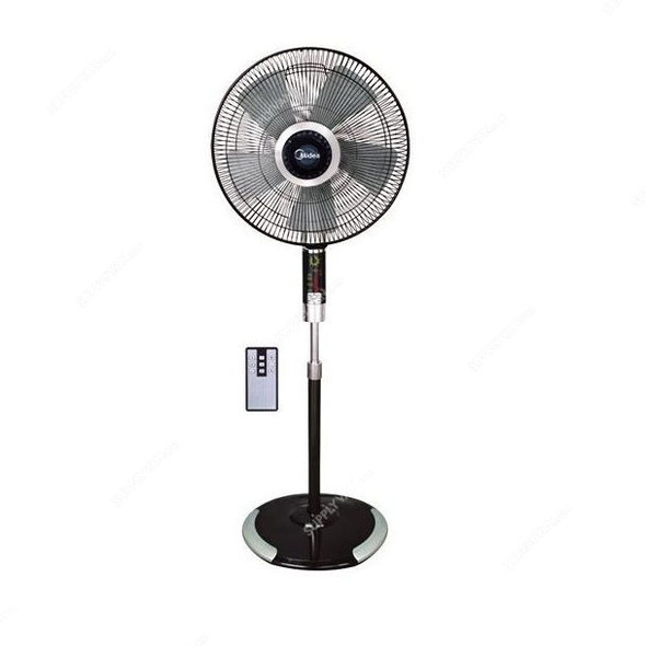 Midea Stand Fan, FS407AR, 16 Inch, 60W, Grey and Black