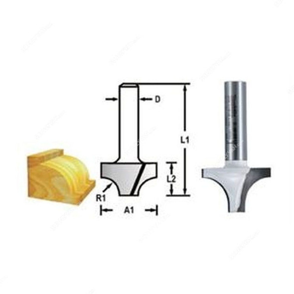 Makita Ovolo Router Bit, D-48278, 19x9.5MM