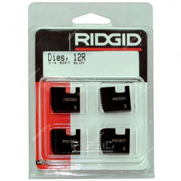 Ridgid Pipe Thread Die Set, 45868, BSPT, 3/4 Inch