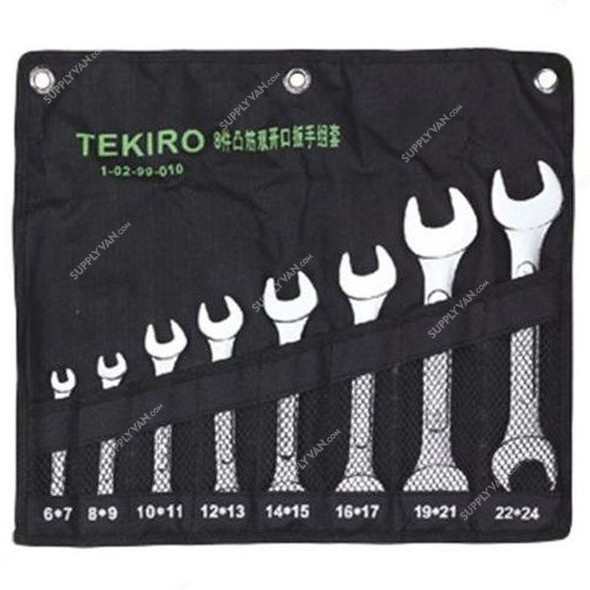 Tekiro Open End Wrench Set, W-O08SM, 8PCS