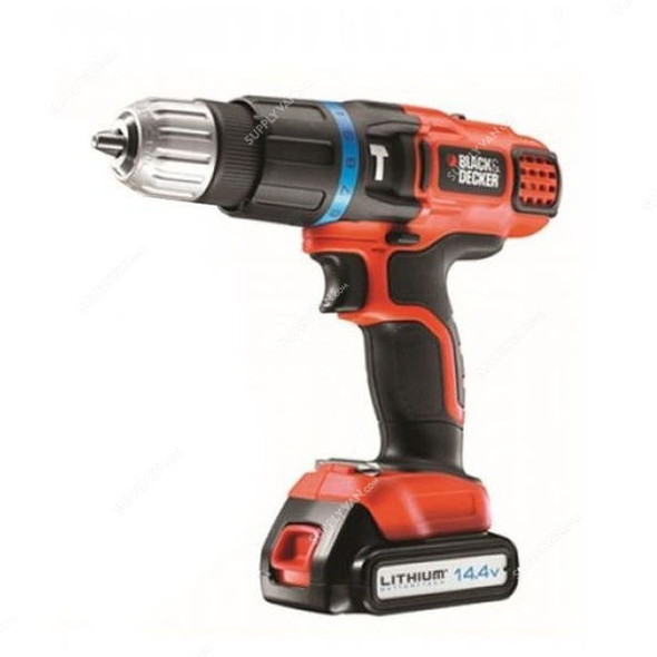 Black And Decker 2-Gear Cordless Hammer Drill, EGBL148KB-B5, 14.4V