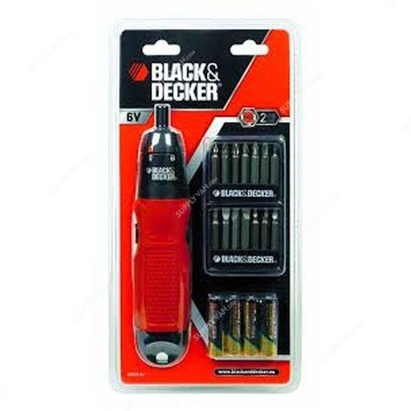 Black And Decker Cordless Screwdriver, A7073-XJ, 19PCS