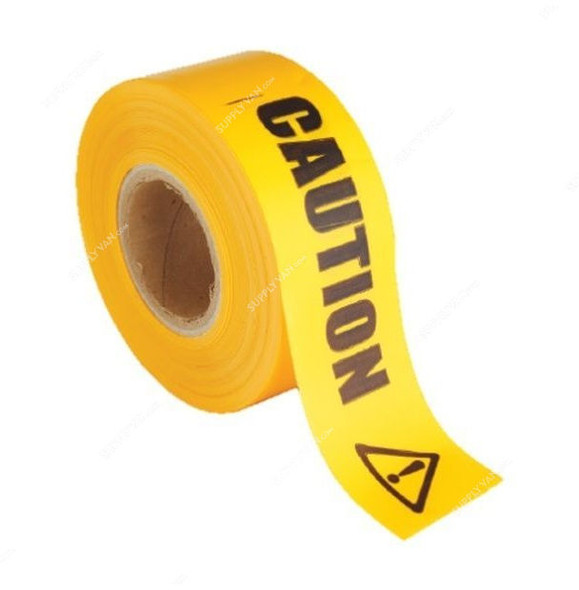 Workman Warning Tape, WT-AT-CAUTION-YELLOW, Message, 3 Inch x 250 Mtrs