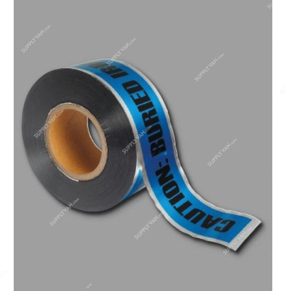 Workman Warning Tape, WT-CH-WATER-BLUE-FOIL, Message, 3 Inch x 200 Mtrs