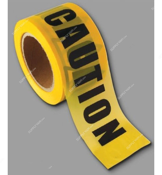 Workman Warning Tape, WT-CH-CAUTION-YELLOW, Message, 3 Inch x 200 Mtrs