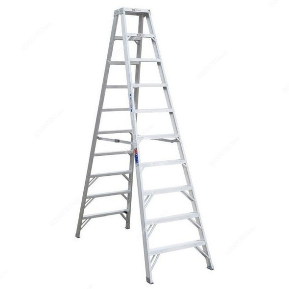 Zamil Step Ladder, DPL-10, Aluminium, 2 Sides, 10 Steps, 3 Mtrs, 113 Kg Weight Capacity