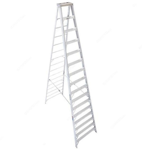 Zamil Step Ladder, DPL-17, Aluminium, 2 Sides, 17 Steps, 5.1 Mtrs, 113 Kg Weight Capacity