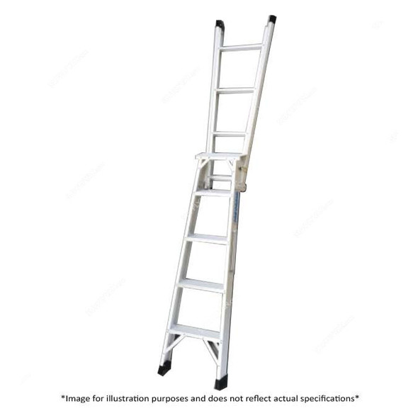 Workman Dual Purpose Ladder, Aluminum, 6 Steps