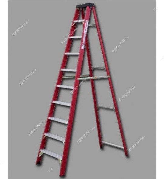 Workman Step Ladder, Fibreglass, A-Type, Single Sided, 9 Steps