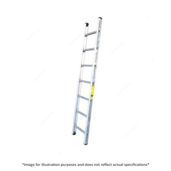 Emc Straight Ladder, EHSL-07, Aluminum, 1 Side, 7 Steps, 1.9 Mtrs, 113.39 Kgs