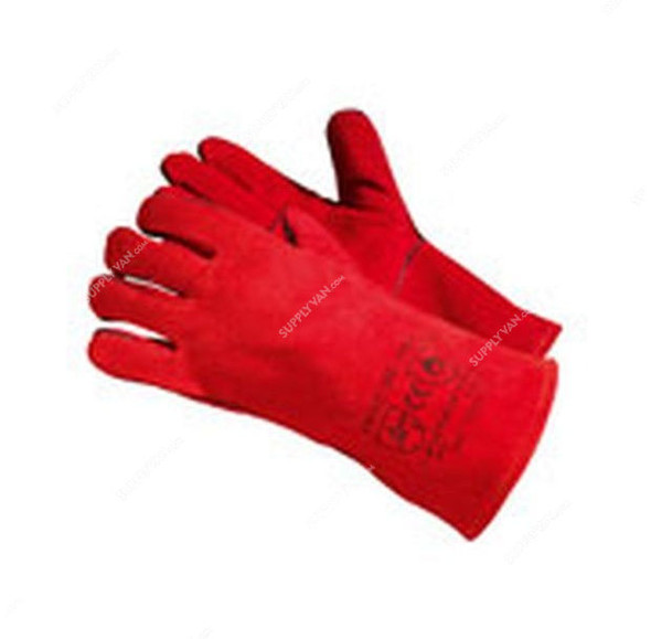 Arco Welder Gloves, 1200310, Leather, Red