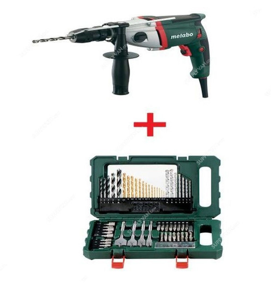 Metabo Impact Drill With Accessories Set, SBE-710+626708000, 710W, 87 Pcs/Set