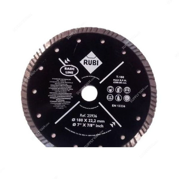 Rubi Diamond Blade, 025936, 180MM