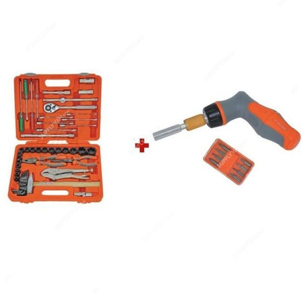 Pro-Tech Professional Workshop Tool Set W/ Ratchet Screwdriver Set, PTLS-49+547218