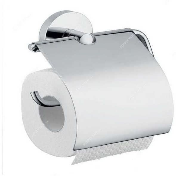Anbi Toilet Roll Holder With Lid, ABHOT-8126-SS, Brass, Silver