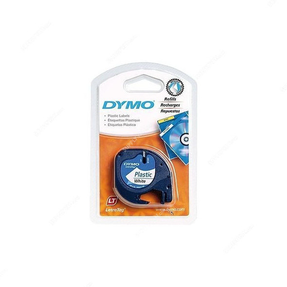 Dymo Label Tape, DYS0721610, LetraTag, 4 Mtrs