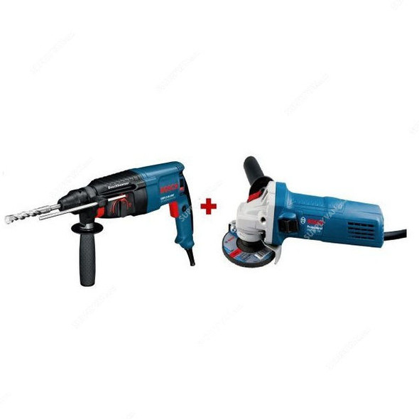 Bosch Rotary Hammer With Angle Grinder, GBH-2-26-DRE+GWS-750-115, 800W
