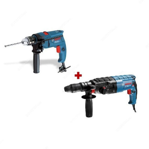 Bosch Rotary Hammer With Angle Grinder, GBH-2-24-DFR+GSB-1300, 790W