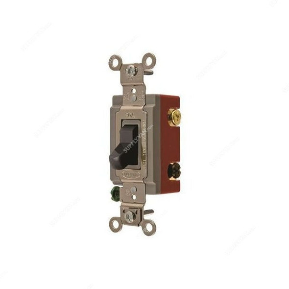 Hubbell 3 Way Toggle Switch, HUBHBL1223BK, 20A, 120-277VAC