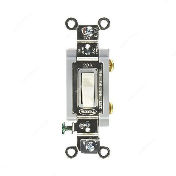 Hubbell 2 Way Toggle Switch, HUBHBL1221OW, 20A, 120-277VAC