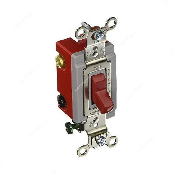 Hubbell 4 Way Toggle Switch, HUBHBL1224R, 20A, 120-277VAC