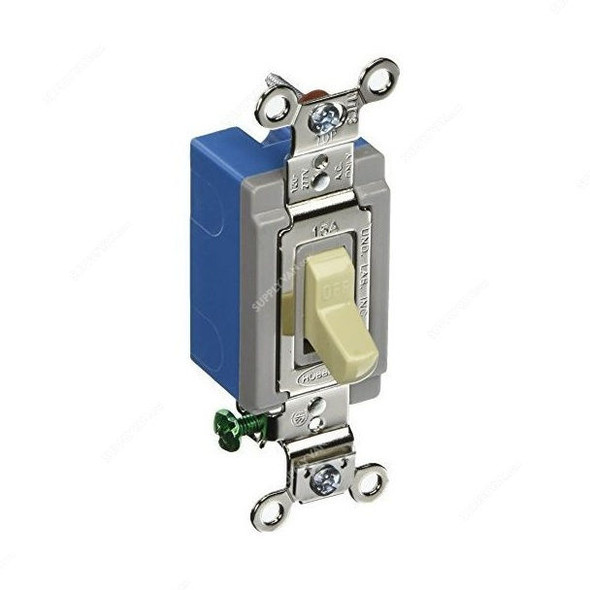 Hubbell 2 Way Toggle Switch, HUBHBL1201I, 15A, 120-277VAC