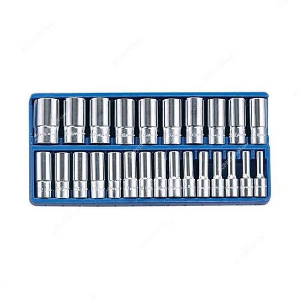 Genius Metric Deep Hand Socket Set, DS-425M, 25PCS