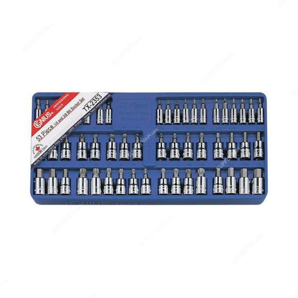 Genius Bit Socket Set, TX-2353, 53PCS