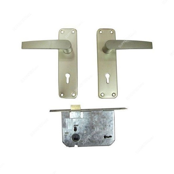 Vertex Door Lock With Handles, VXDH-EG44, Silver