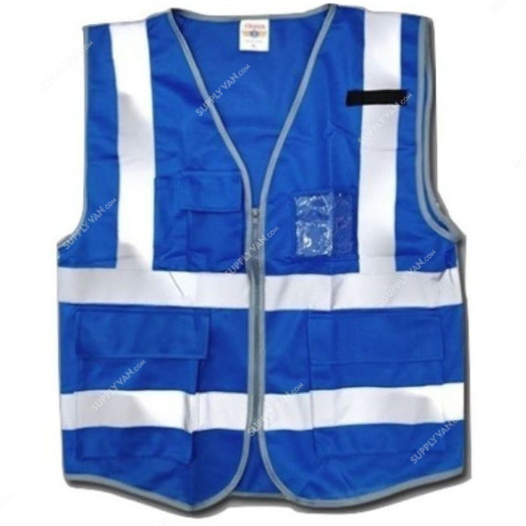 Taha Safety Vest, Sj Solid, Blue, XXL