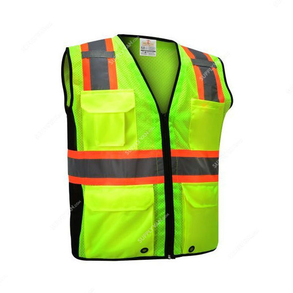 Empiral Safety Vest, E108072804, Glow, XL, Yellow and Green