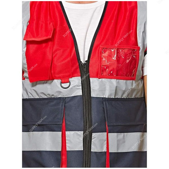 Empiral Safety Vest, E108073306, Dazzle, 3XL, Red/Navy Blue