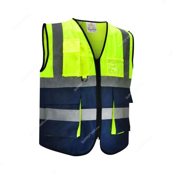 Empiral Safety Vest, E108073406, Dazzle, Yellow and Navy Blue, 3XL