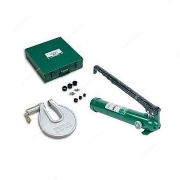 Greenlee Portable C-Frame Punch Driver With Conduit Punches And Hydraulic Pump, 1731H767, 1/2-1 Inch