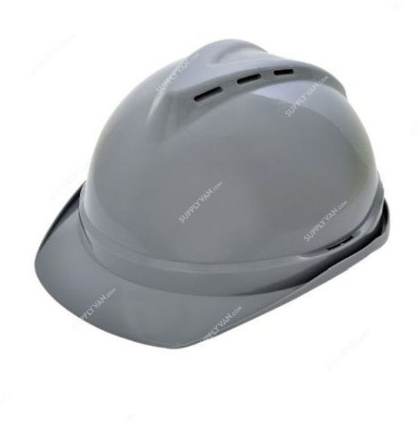 Ameriza Safety Ventilated Helmet With Ratchet Suspension, A518240720, Grey, Free Size