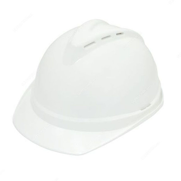 Ameriza Safety Ventilated Helmet With Ratchet Suspension, A518240820, White, Free Size