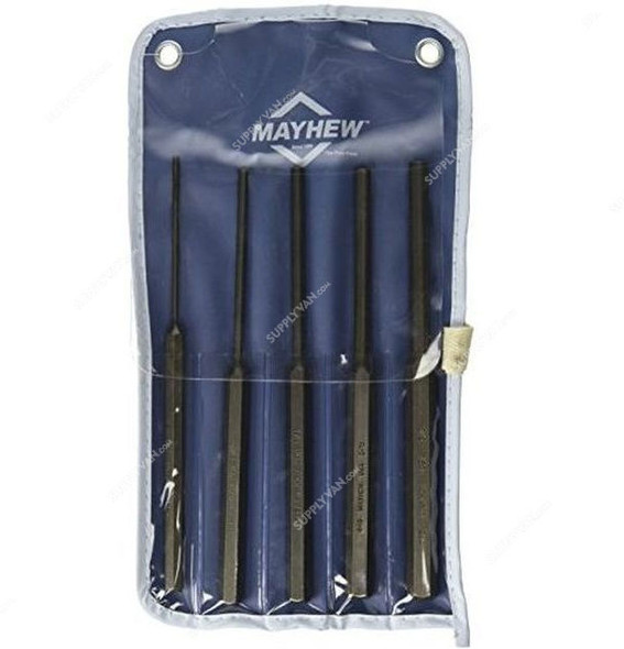 Mayhew Long Pin Punch Kit, 76065, 5PCS