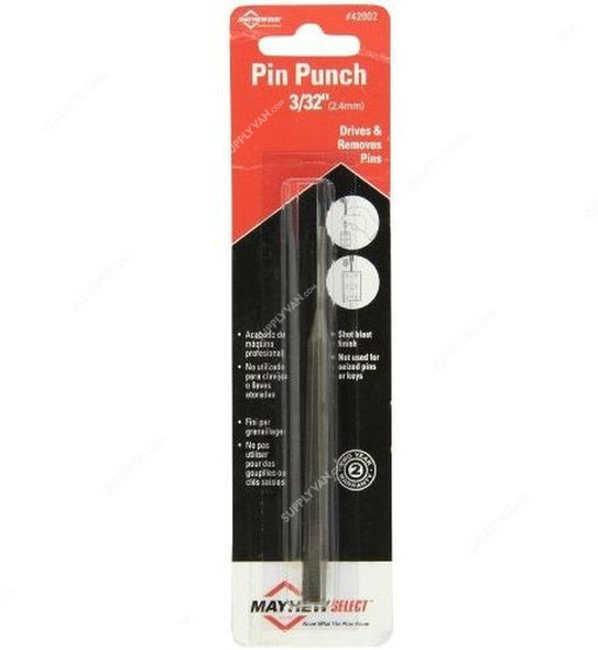 Mayhew Pin Punch, 42002, 3/32 x 4.5 Inch