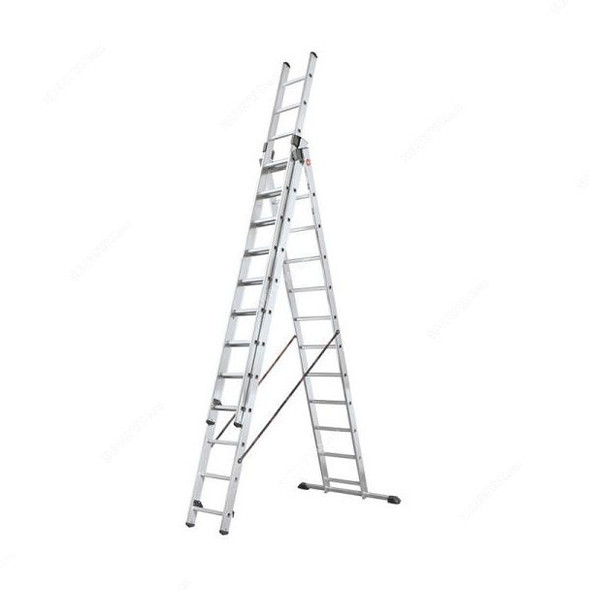 Hailo Combination Ladder, HLO-7312-001, ProfiStep, Aluminium, 2 Sides, 905CM, 12 Steps