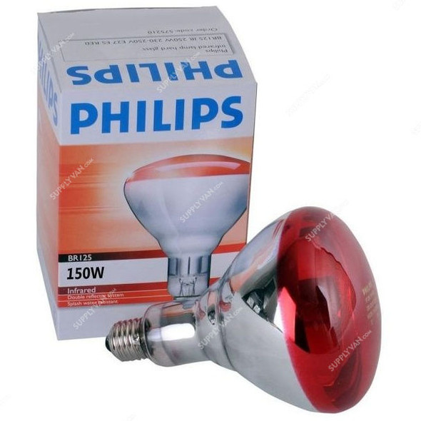 Philips Infrared Lamp for Brooder, BR125, 230-250V
