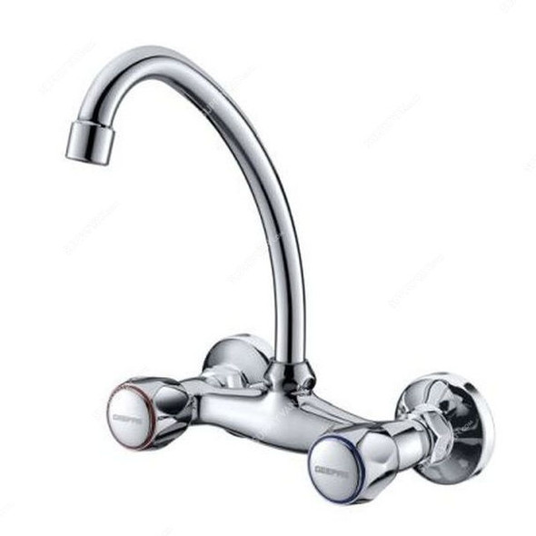 Geepas Dual Handle Sink Mixer, GSW61026, Brass, Silver