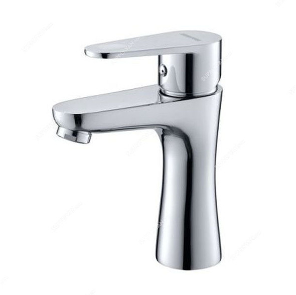 Geepas Basin Mixer, GSW61038, Brass, Silver